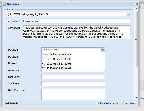 Select sessions to run plugin on.