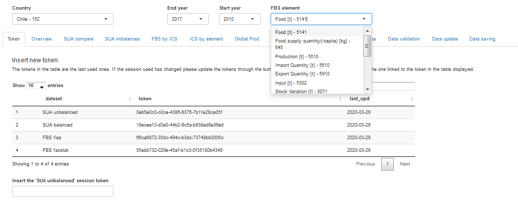 Overview of the _Token_ tab.