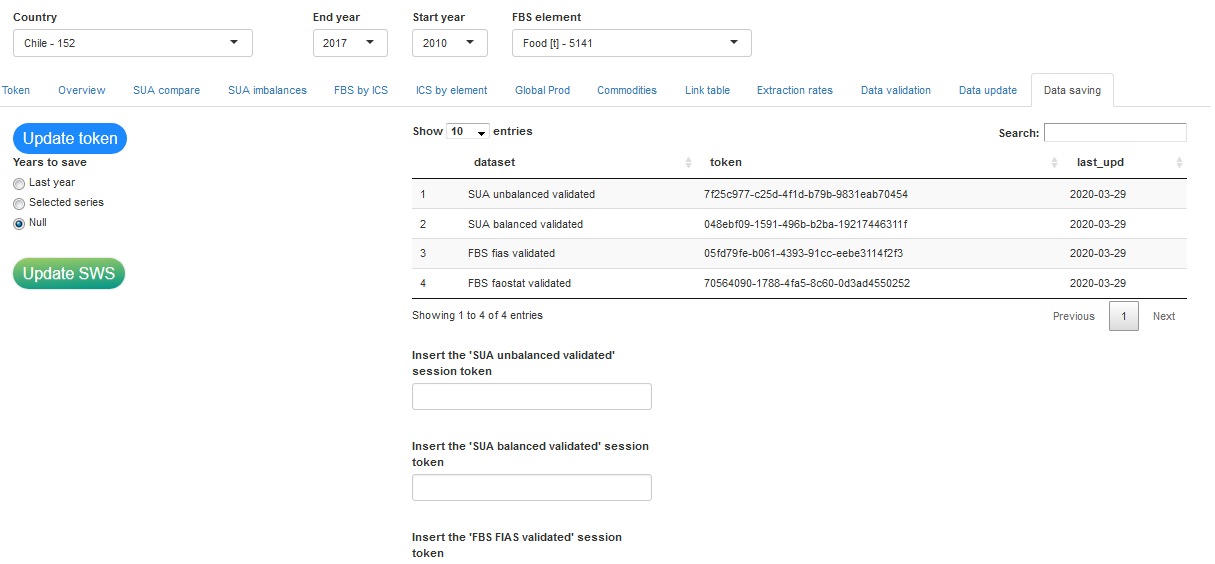 Overview of the _Data update_ tab.