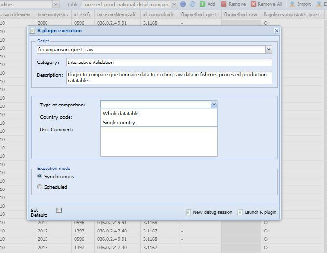  Select if run the plugin on the whole datatable or only on one country.