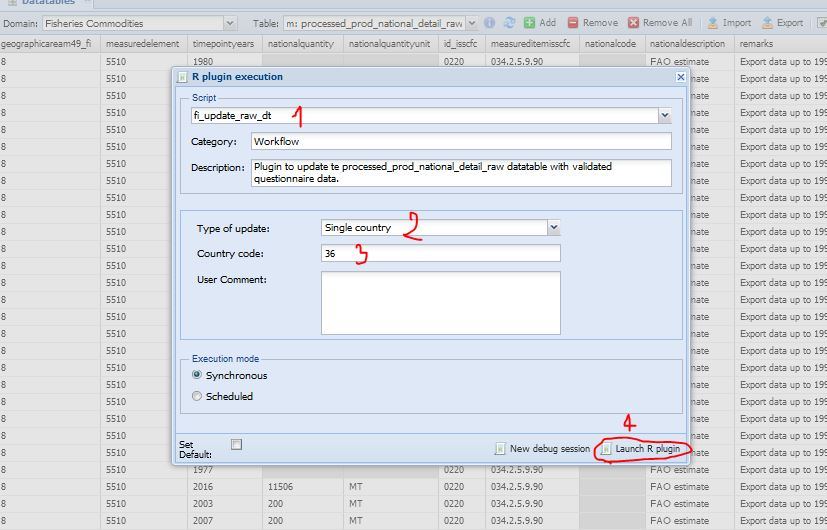 Plugin parameter selection example.